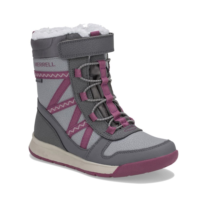 Bottes Merrell Snow Crush 2.0 Waterproof Grise/Rose Enfant | O.H.OCVL